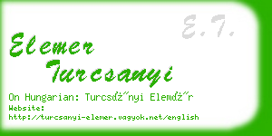 elemer turcsanyi business card